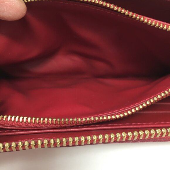 Louis Vuitton Authentic Zippy Wallet Vernis Red Patent Leather with Dust Bag - Picture 9 of 16